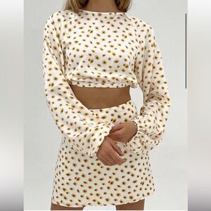 Sunflower Mini Skirt REVOLVE Size Medium NWT